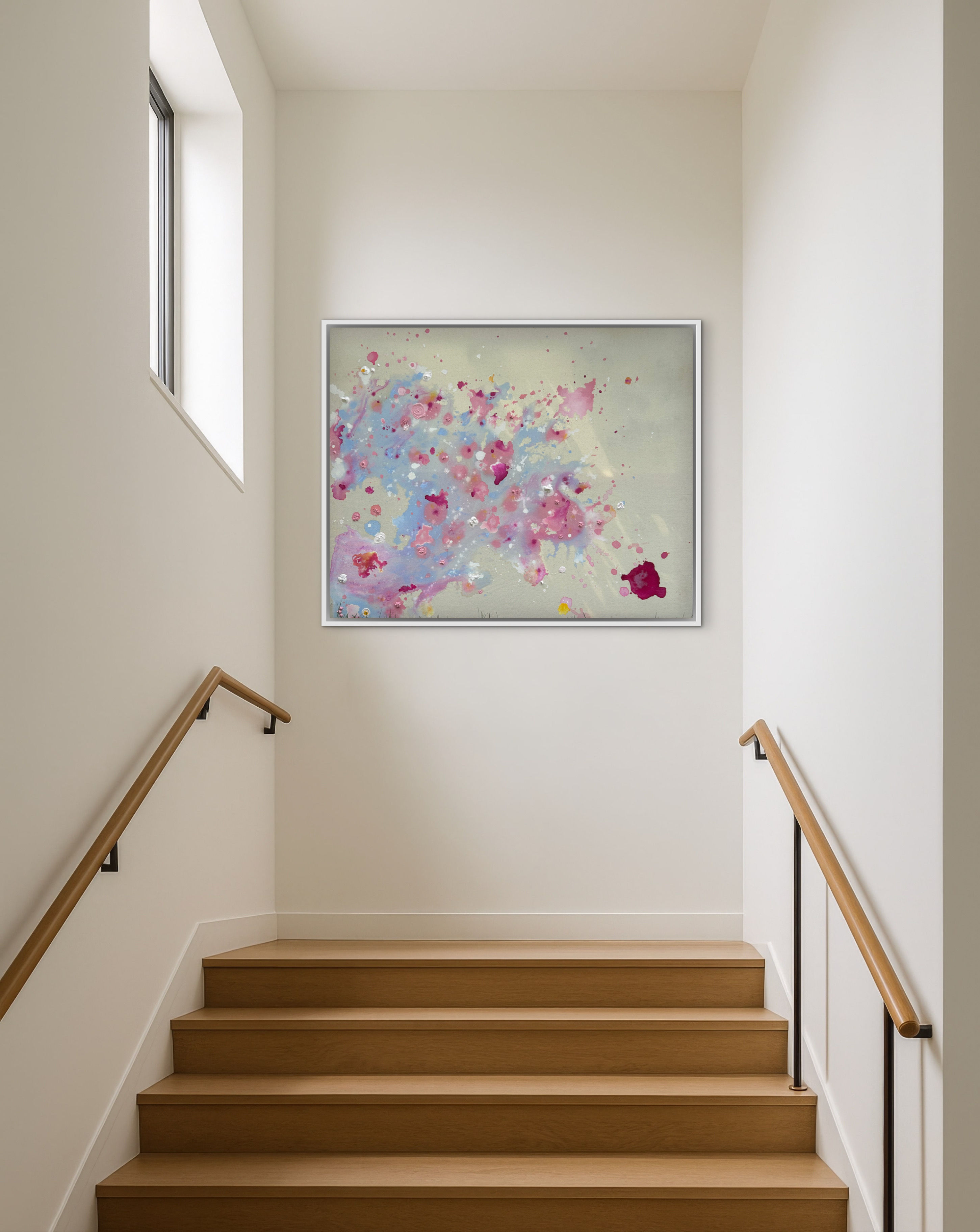 Kirschblüten, 2025, Acryl auf roher Baumwollleinwand, Ansicht 4